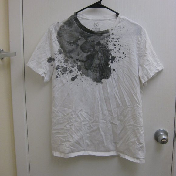 Express Other - NWOT white Express skull graphic tee shirt M mediu